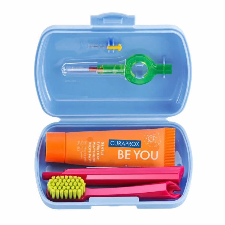 Curaprox Travel Set Niebieski - zestaw podróżny