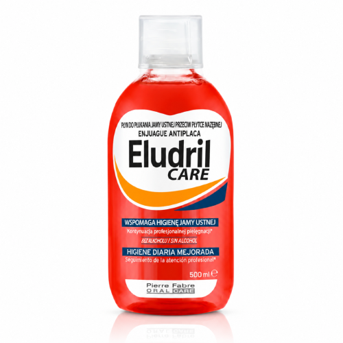 ELUDRIL CARE ANTI-PLAQUE Płyn do płukania jamy ustnej 500ml