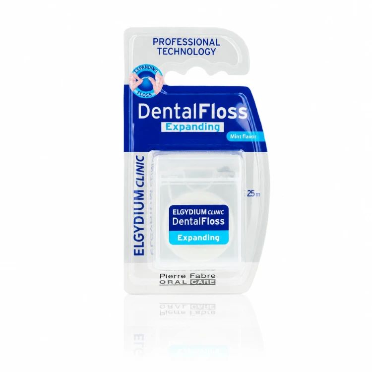 ELGYDIUM EXPANDING MIĘTA Pęczniejąca nić dentystyczna 25m