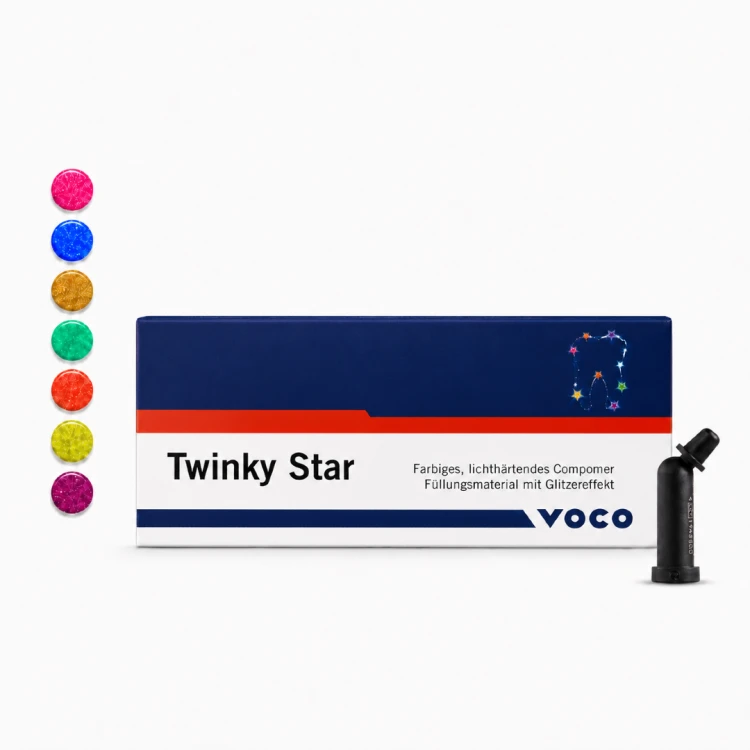 VOCO Twinky Star Caps Kompomer do zębów mlecznych 25 x 0,25g