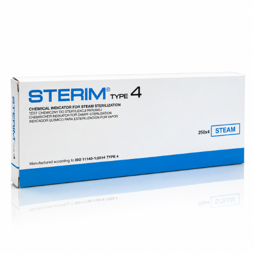 Opakowanie STERIM Type 4 -test chemiczny do sterylizacji parowej 250x4